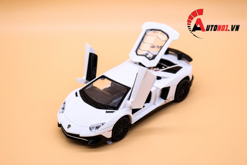 MÔ HÌNH LAMBORGHINI AVENTADOR 750-4 SV WHITE 1:32 MINIAUTO KHÔNG HỘP 4276