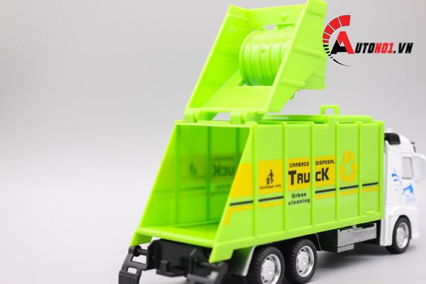 MÔ HÌNH XE TẢI CHỞ RÁC WHITE 1:32 TRUCK METAL