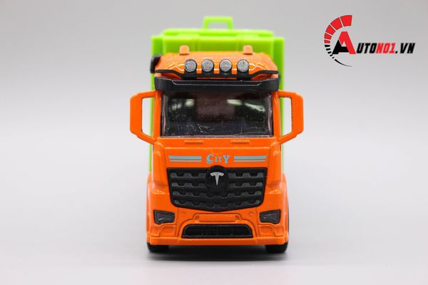 MÔ HÌNH XE TẢI CHỞ RÁC ORANGE 1:32 TRUCK METAL