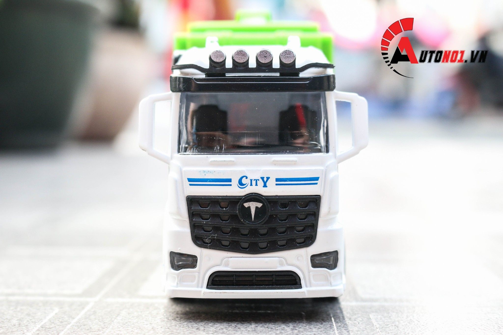  MÔ HÌNH XE TẢI CHỞ RÁC ORANGE 1:32 TRUCK METAL 6350 