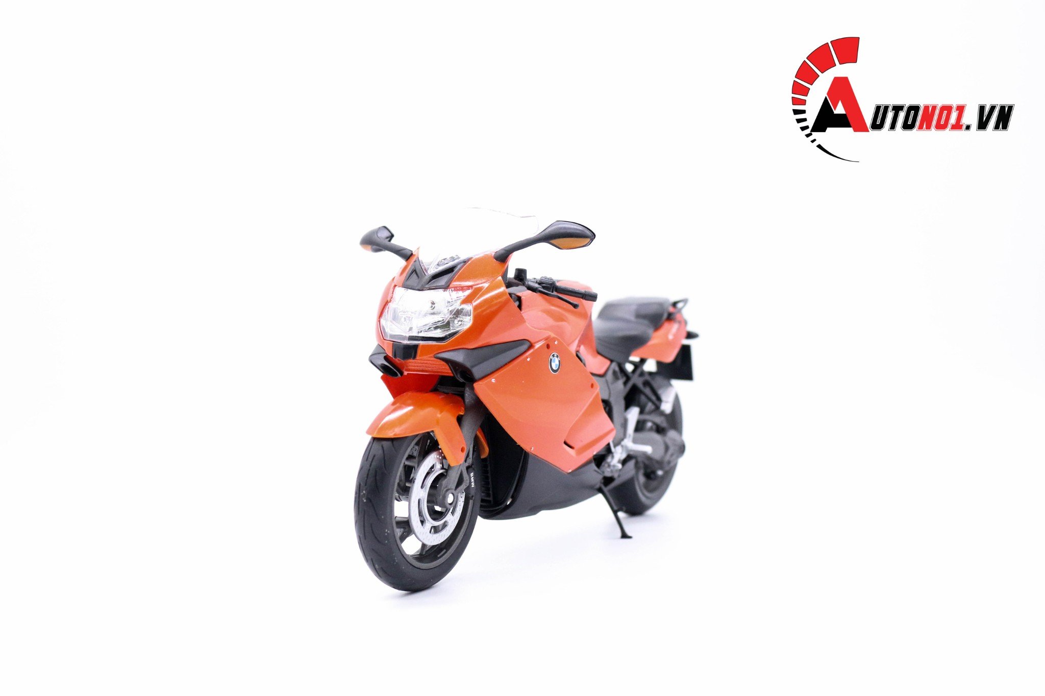 MÔ HÌNH XE MÔ TÔ BMW K1300S ORANGE 1:10 WELLY