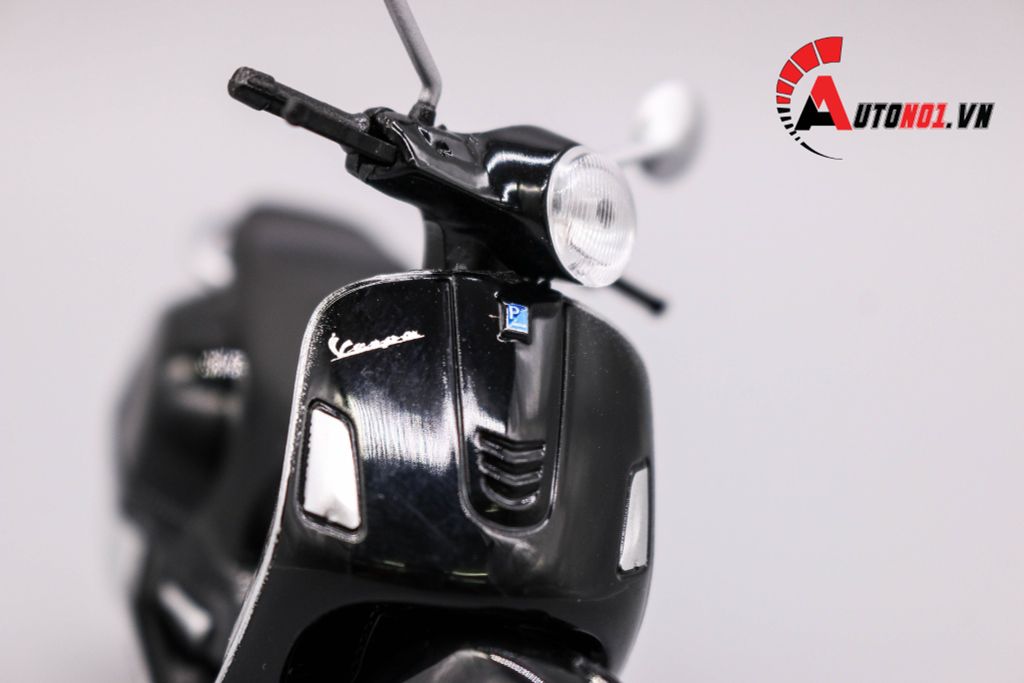 MÔ HÌNH XE VESPA GTS 125CC 2017 BLACK 1:18 WELLY