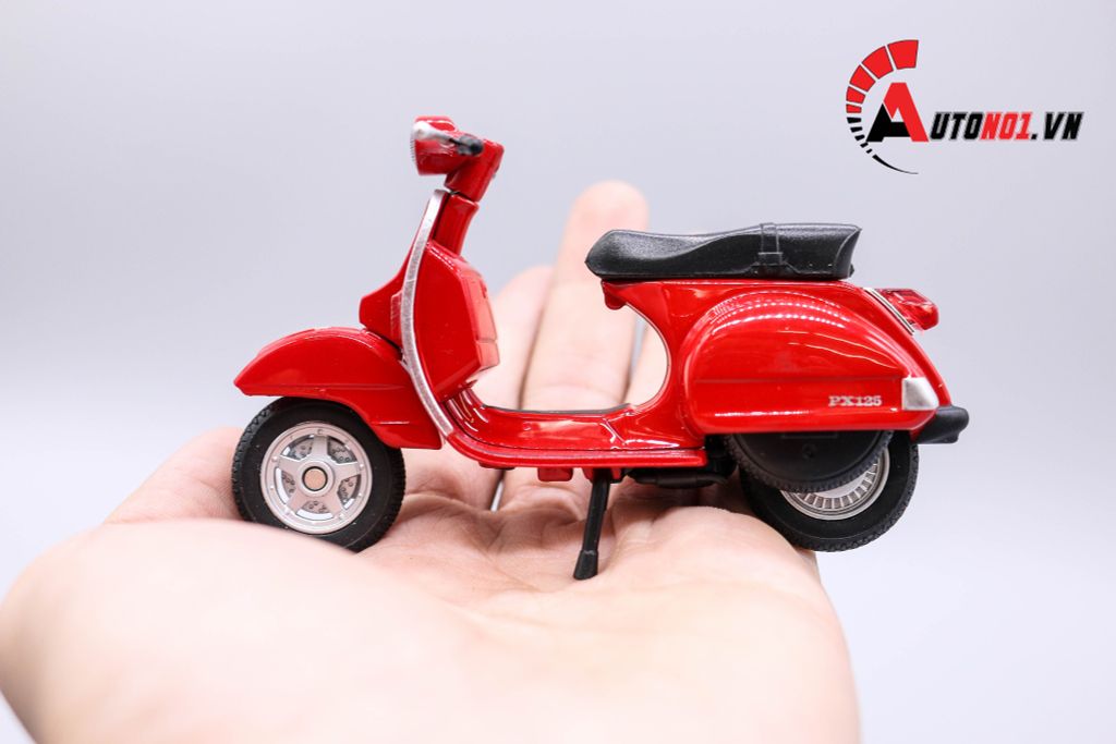 MÔ HÌNH XE VESPA PX 2016 RED 1:18 WELLY