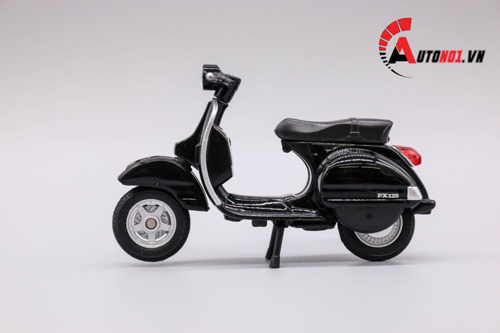 MÔ HÌNH XE VESPA PX 2016 BLACK 1:18 WELLY