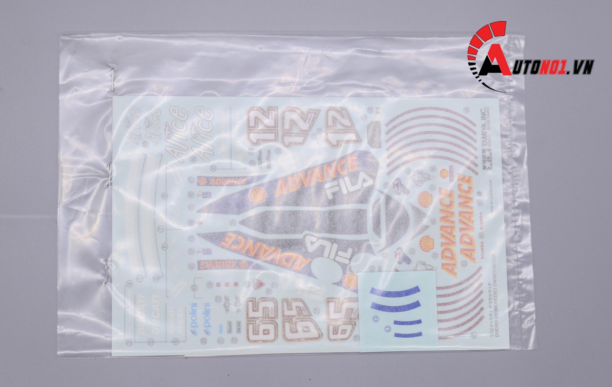  Mô hình Kit Mô tô Ducati Desmosedici No.65 1:12 Tamiya 14101 