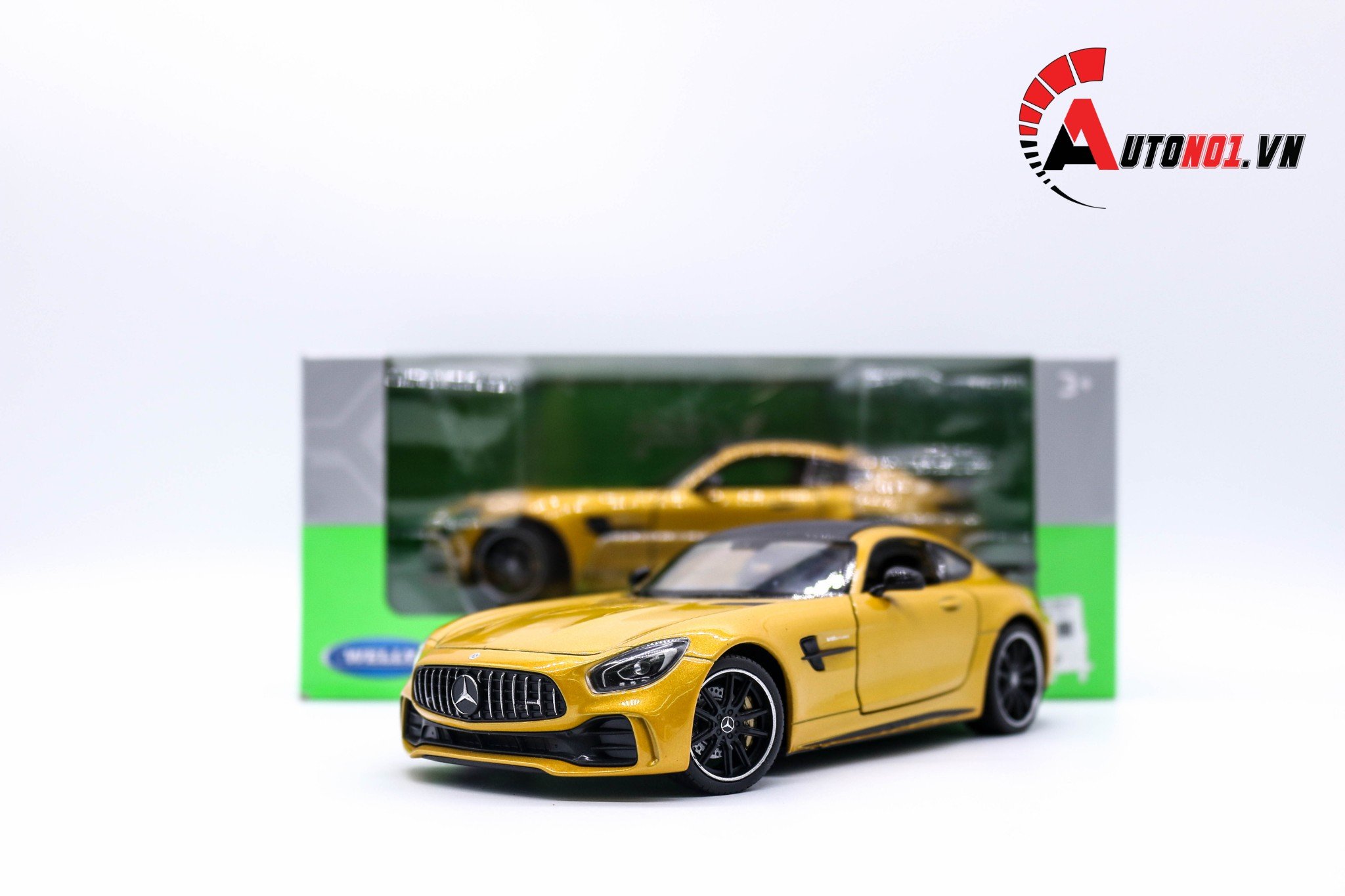 MÔ HÌNH MERCEDES BENZ AMG GT R YELLOW 1:24 WELLY 5372