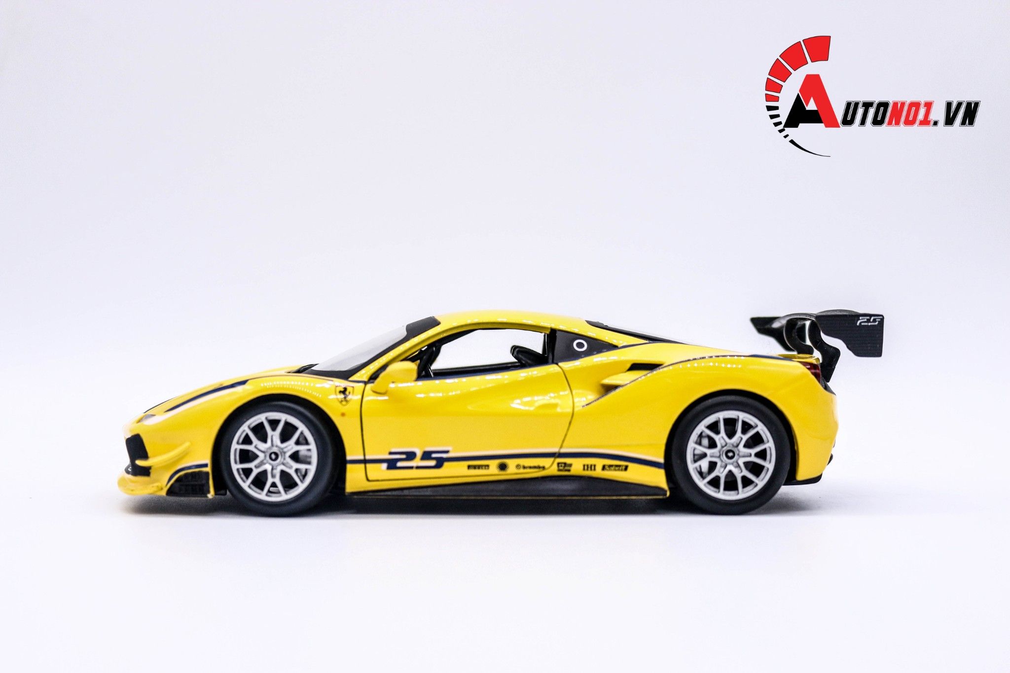  Mô hình xe ferrari 488 challenge yellow 1:24 Bburago 6463 