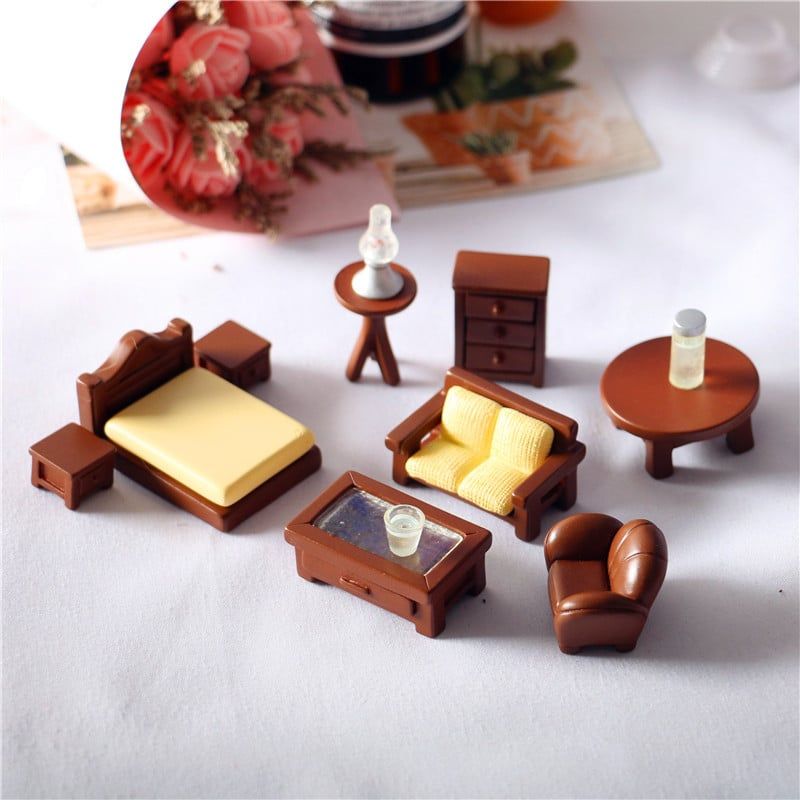 Phụ kiện Decor Mô hình nội thất phòng khách, phòng ngủ trang trí ở mô hình showroom, diorama DE062