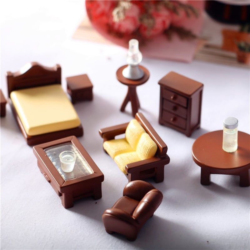 Phụ kiện Decor Mô hình nội thất phòng khách, phòng ngủ trang trí ở mô hình showroom, diorama DE062