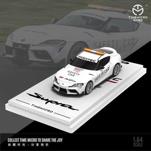  Mô hình xe Toyota Supra A90-Safety Car White tỉ lệ 1:64 Time Micro TM647412 