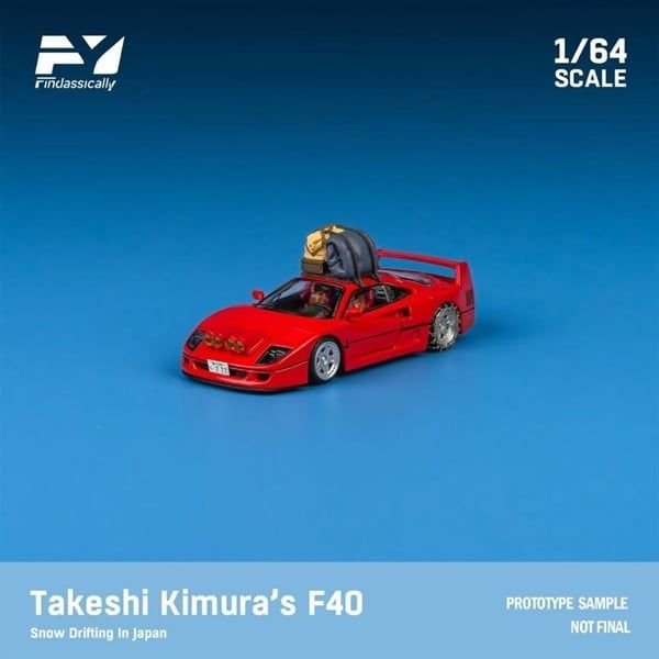  Mô hình xe Ferrari F40 Takeshi Kimura's edition tỉ lệ 1:64 Fy model Finclassically OT64232 