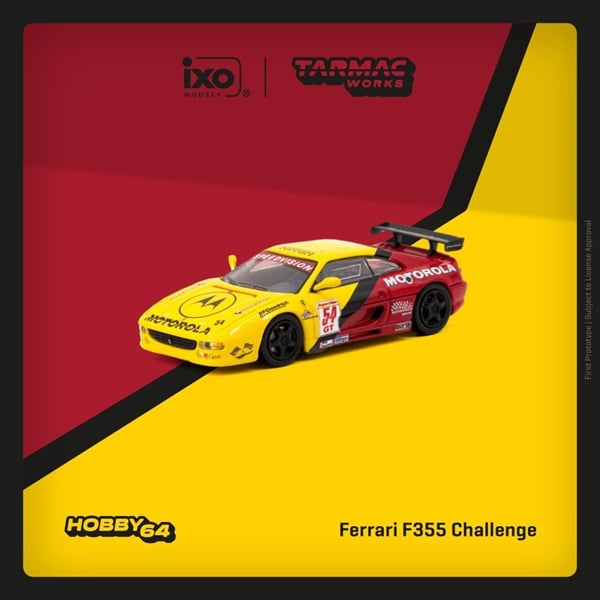  Mô hình xe Ferrari F355 Challenge, World Challenge Series 2000, Matt Drendel tỉ lệ 1:64 Tarmac WorksT64-083-00WCS54 