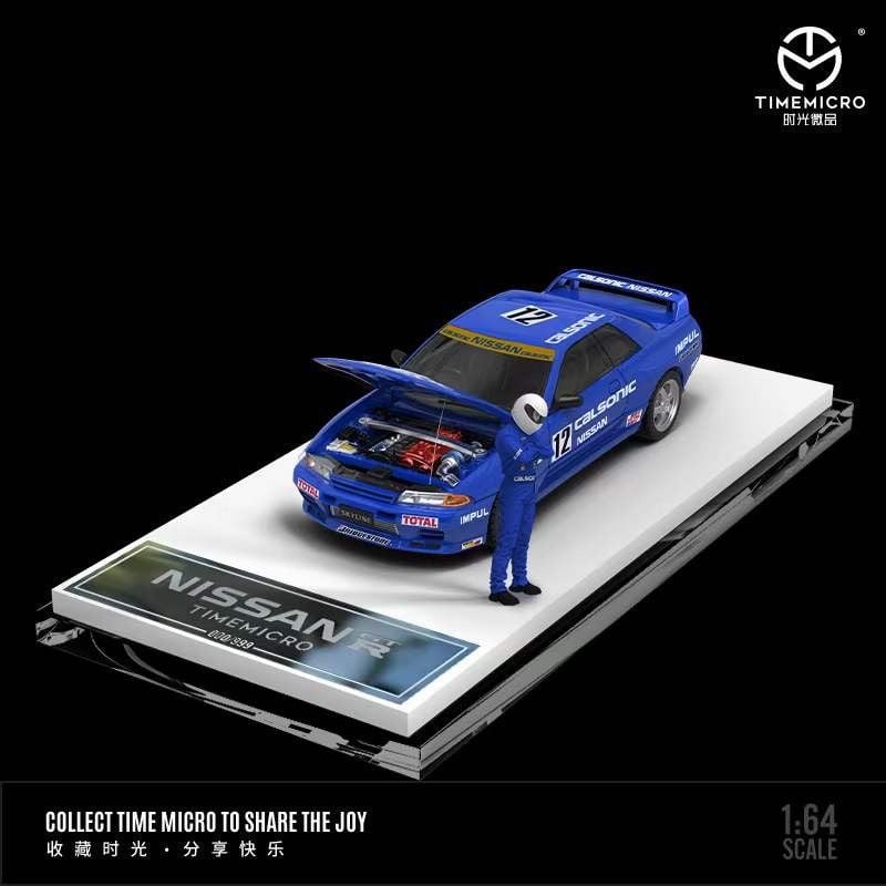  Mô hình xe Nissan GTR R32 Calsonic racing #12 Limited 999 pcs tỉ lệ 1:64 Time micro 