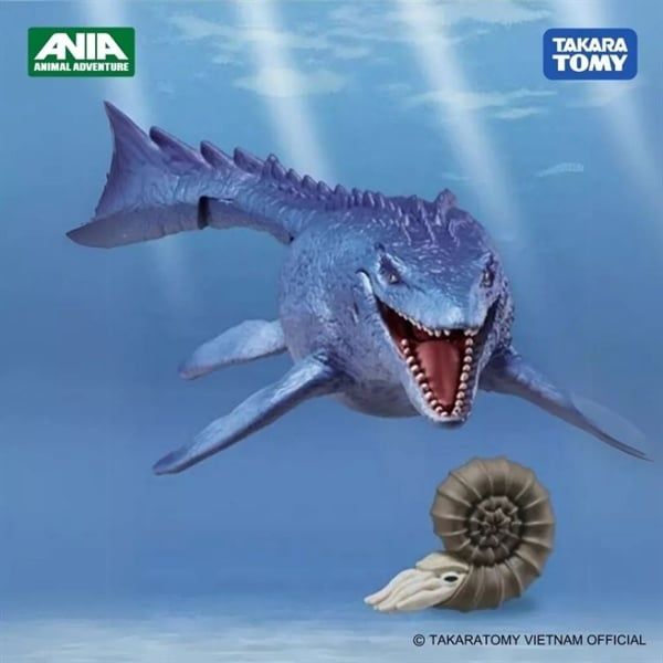  Mô hình khủng long dưới nước có khớp Mosasaurus + ốc Anh Vũ (Floatable Ver.) ANIA AL-07 Takara Tomy 168980 