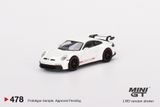 Mô hình xe Porsche 911 (992) GT3 White tỉ lệ 1:64 MiniGT - XE LỖI 