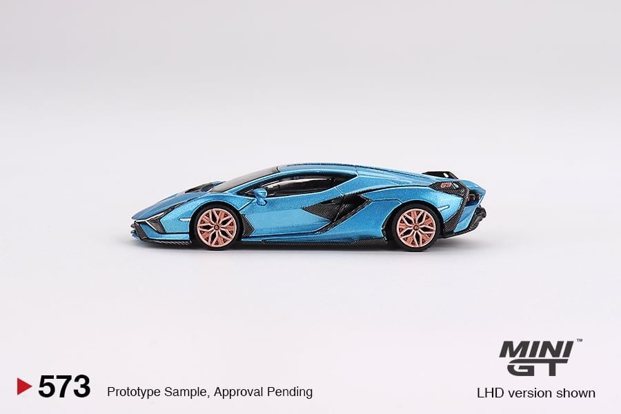  Mô hình xe Lamborghini Sián FKP 37 Blu Aegir tỉ lệ 1:64 MiniGT 