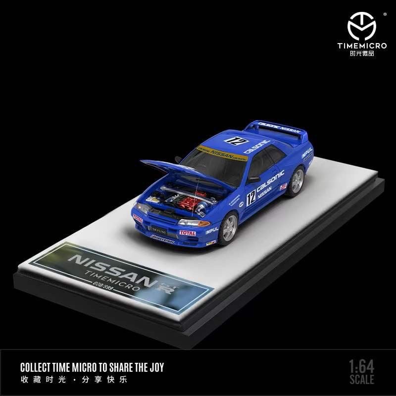  Mô hình xe Nissan GTR R32 Calsonic racing #12 Limited 999 pcs tỉ lệ 1:64 Time micro 