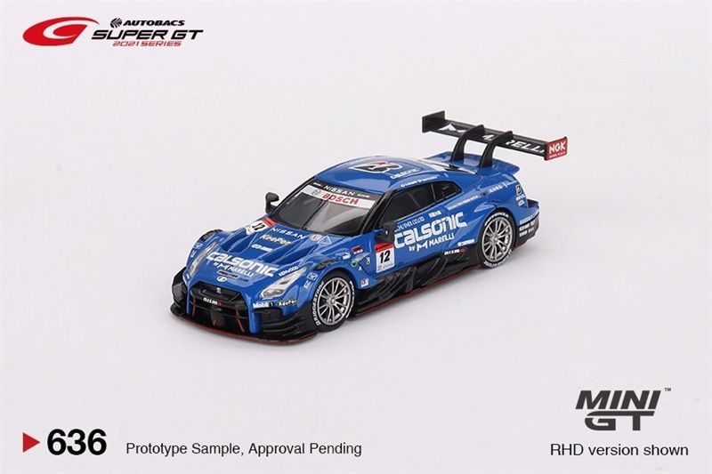  Mô hình xe Nissan GT-R Nismo GT500 #12 Calsonic Team Impul 2021 tỉ lệ 1:64 MiniGT MGT00636-L 