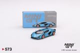  Mô hình xe Lamborghini Sián FKP 37 Blu Aegir tỉ lệ 1:64 MiniGT 