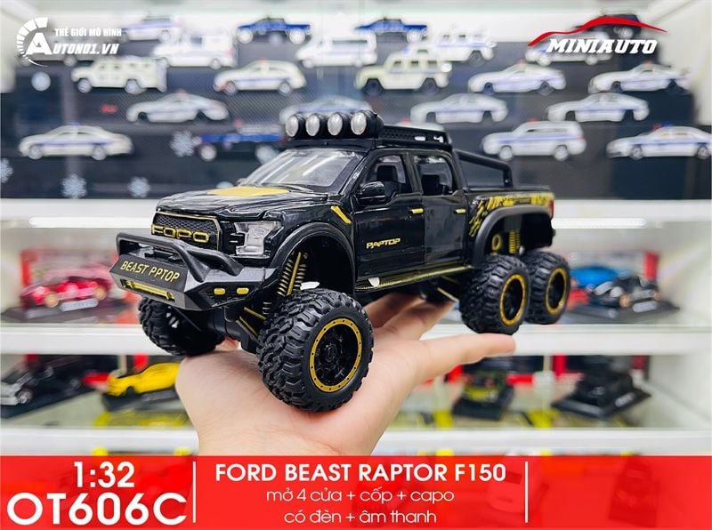  Mô hình xe Ford Beast Raptor F150 Offroad tỉ lệ 1:28 Chezhi 32129 OT32038 