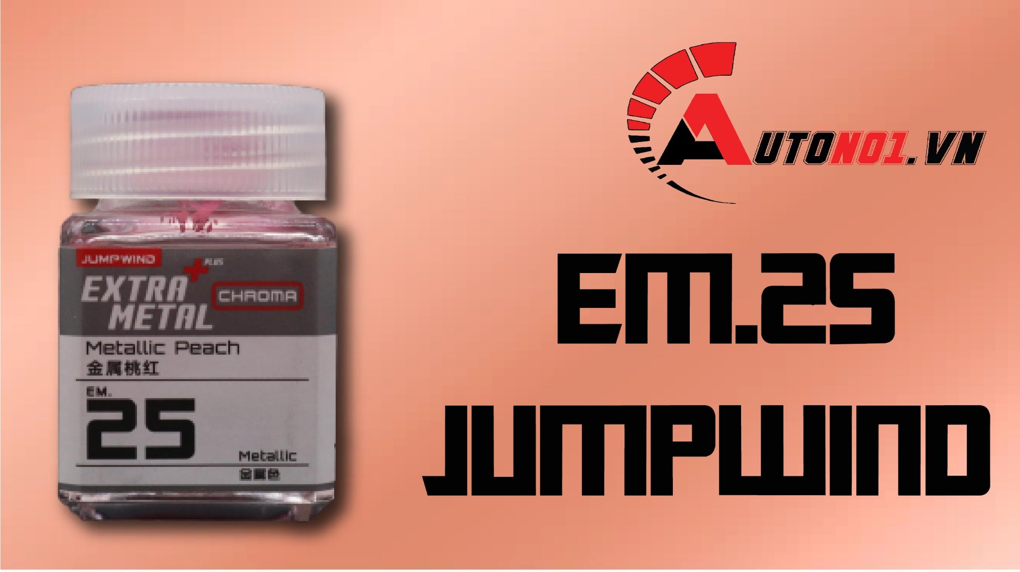  Lacquer em.25 metallic peach sơn mô hình màu hông đỏ trong suốt 18ml Jumpwind EM25 