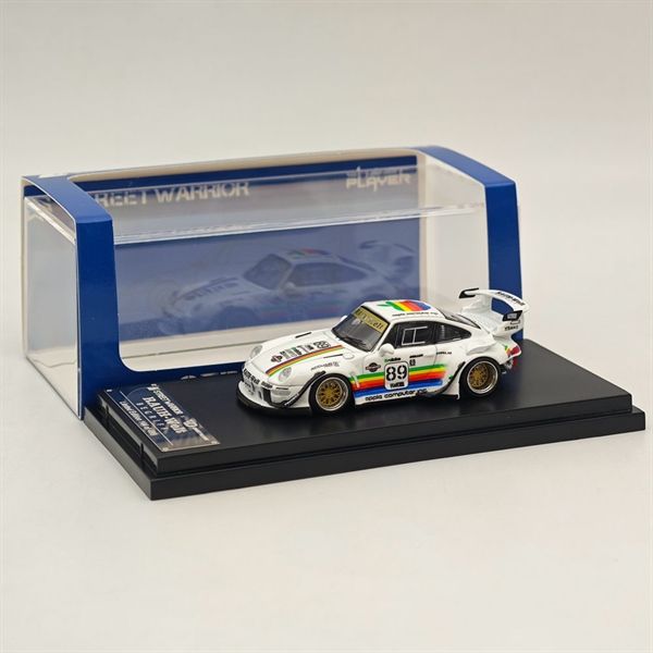  Mô hình xe Porsche 993 RWB White Apple Livery wipe body tỉ lệ 1:64 Street Weapon OT64049 