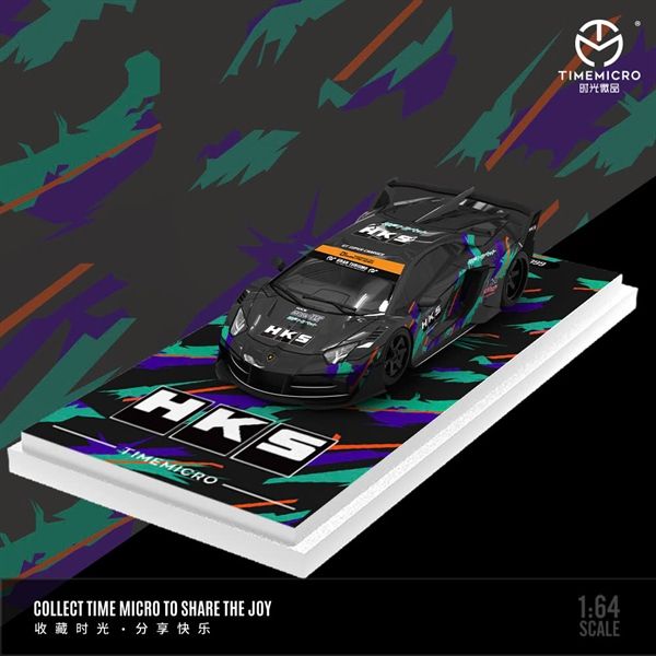  Mô hình xe Lamborghini GT EVO HKS racing tỉ lệ 1:64 Time micro TM643824 