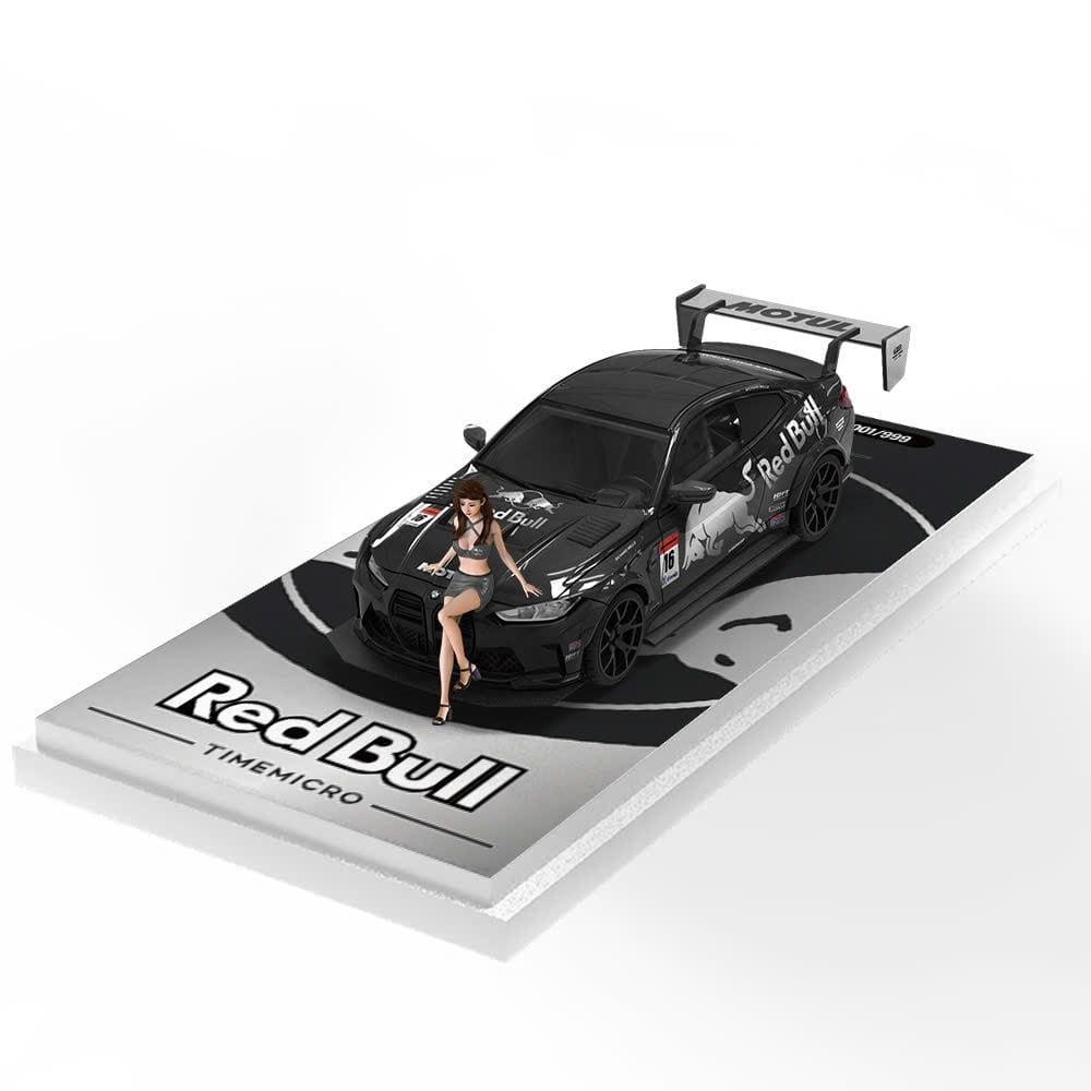  Mô hình xe BMW M4 Modified Edition Red Bull silver black limited edtion 999pcs tỉ lệ 1:64 Time micro TM646814 