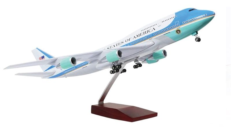 Mô hình máy bay Air Force One Boeing B747 47cm lắp ráp có đèn Everfly   banmohinhtinhcom