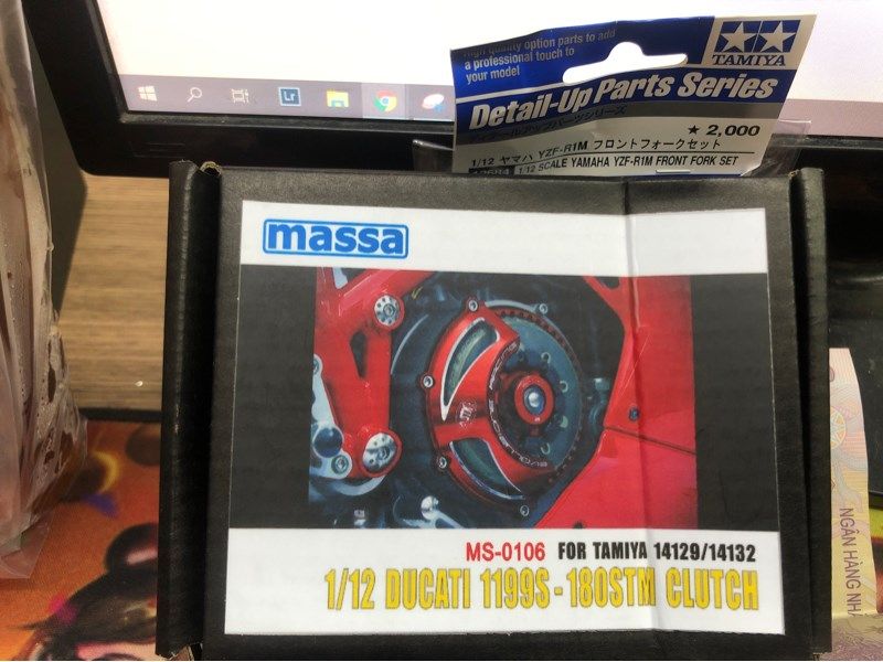  PHỤ KIỆN NÂNG CẤP CHO KIT MÔ TÔ DUCATI 1199S - 180STM CLUTCH MASSA 1:12 TAMIYA 6619 