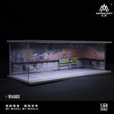  Hộp trưng bày mô phỏng bãi đỗ xe cạnh vường hoa anh đào Sakura Parking Lot - Lighting Edition Scene có đèn - mica tỉ lệ 1:64 MoreartMO914403 