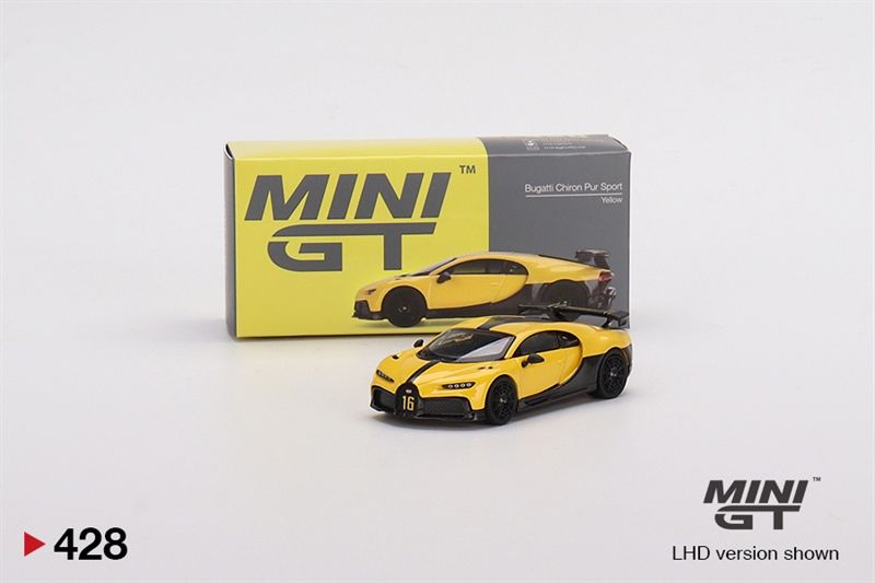  Mô hình xe Bugatti Chiron Pur sport yellow tỉ lệ 1:64 MiniGT MGT00428 