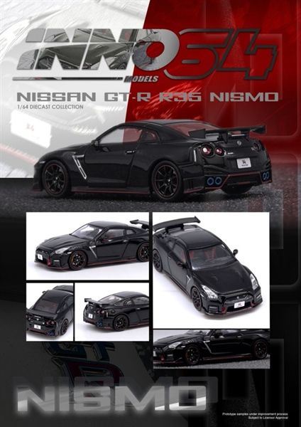 Mô hình xe NISSAN GT-R (R35) NISMO Black tỉ lệ 1:64 Inno64 IN64-R35N-BLA 