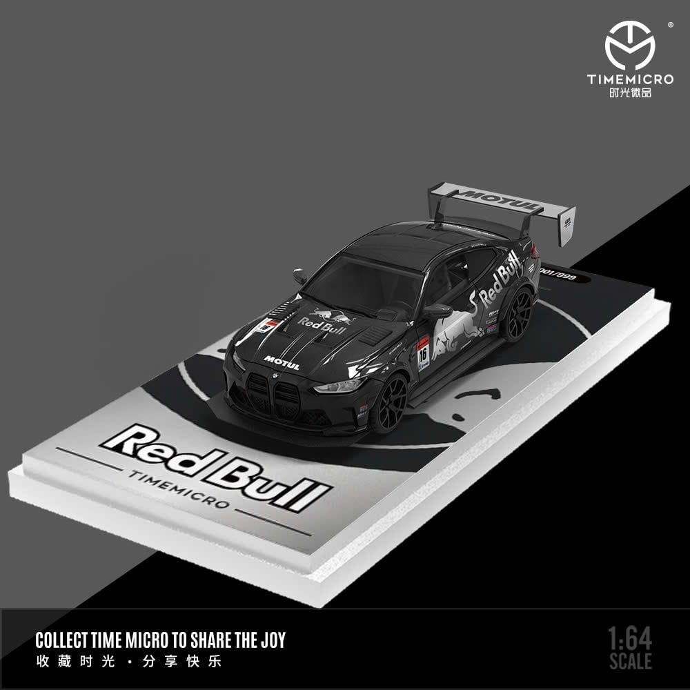  Mô hình xe BMW M4 Modified Edition Red Bull silver black limited edtion 999pcs tỉ lệ 1:64 Time micro TM646814 
