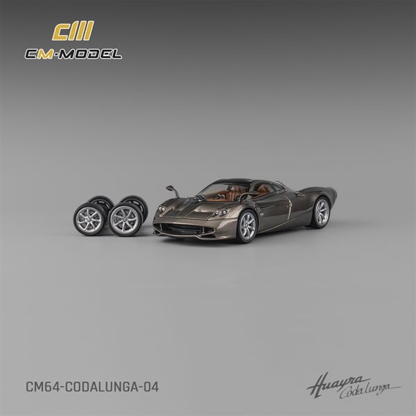  Mô hình xe Pagani Codalunga Metal gun gray hộp mica 1:64 CM Model CM64-CODALUNGA-04 
