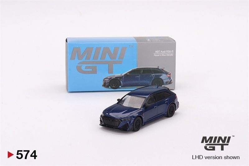  Mô hình xe ABT Audi RS6-R Navarra Blue Metallic tỉ lệ 1:64 MiniGT MGT00574-CH 