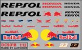  Decal nước Repsol dán mọi nền màu cho xe mô hình tỉ lệ 1:12 Autono1 DC501B 