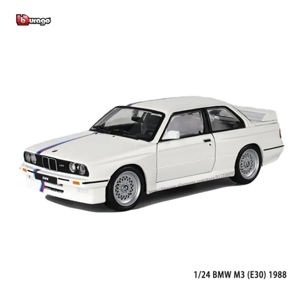  Mô Hình Xe BMW M3 (E30) 1988 full kính có đế 1:24 BBurago OT038 