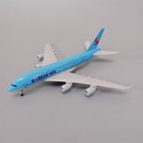  Mô hình máy bay Korean Airlines Blue Airbus A380 20cm MB20027 