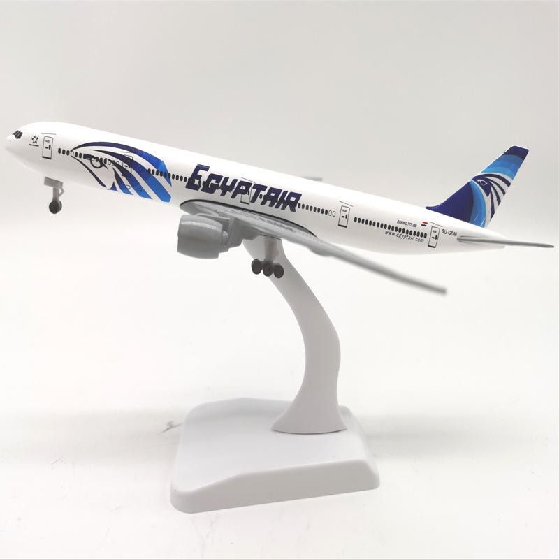  Mô hình máy bay Ai Cập Egyptair Boeing B777 có bánh xe 20cm MB20060 