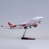  Mô hình máy bay Air India Boeing B747 47cm có đèn led tự động theo tiếng vỗ tay hoặc chạm MB47051 