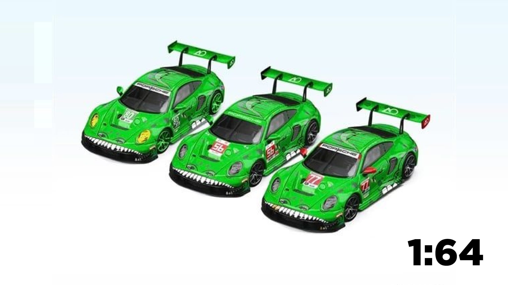  Mô hình xe Porsche 911 GT3 Tyrannosaurus three car package tỉ lệ 1:64 Star Race SR64020 