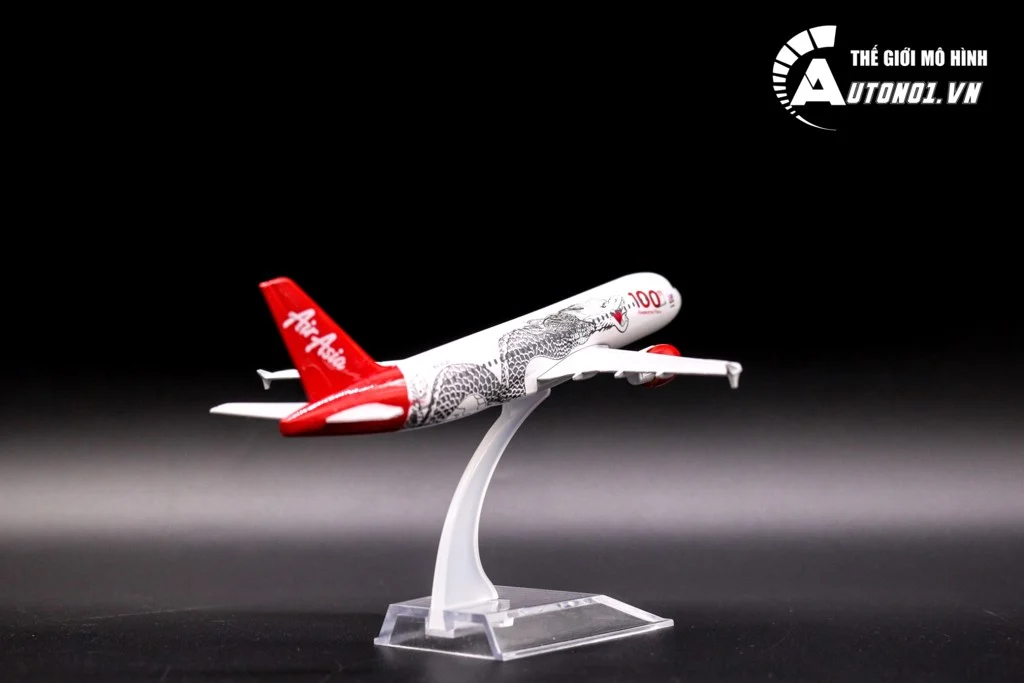  Mô hình máy bay Air Asia 100th Dragon Airlines Airbus A320 16cm MB16142 