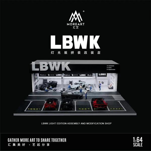  Hộp trưng bày mô phỏng LBWK Modified shop Lighting Scene Model 30x30x10 tỉ lệ 1:64 More Art MO936101 