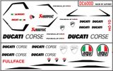  Decal nước độ Ducati Panigale V4S Corse - Decal fullface Ducati Corse tỉ lệ 1:12 Autono1 DC600d 