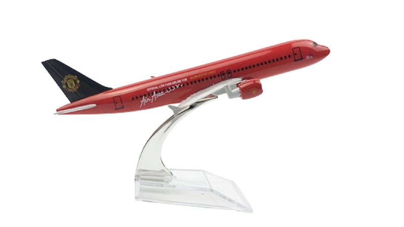  Mô hình máy bay Malaysia Air Aisia Manchester United Airbus A320 16cm MB16148 