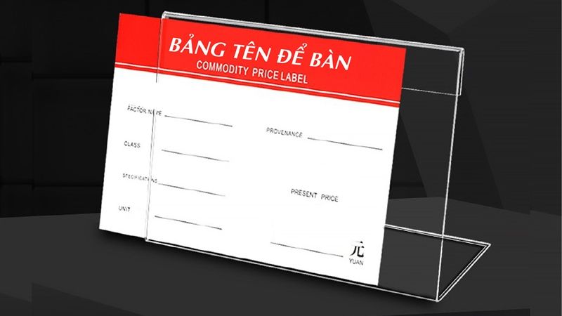  Kệ mica bảng tên chức danh card visit bảng tên mô hình để bàn PK362 