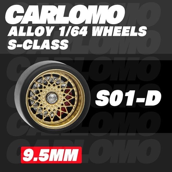  Phụ kiện độ bánh cho xe mô hình Carlomo Wheels S-Class kích thước 9,5mm bằng kim loại tỉ lệ 1:64 Carlomo S0 