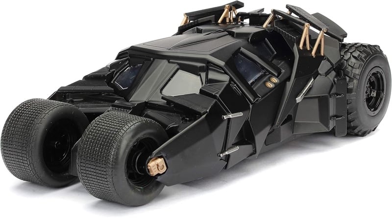  Mô hình xe Batman 2008 The Dark Knight Batmobile W/Batman Figure DC Comics tỉ lệ 1:24 Jada Toys 98261 