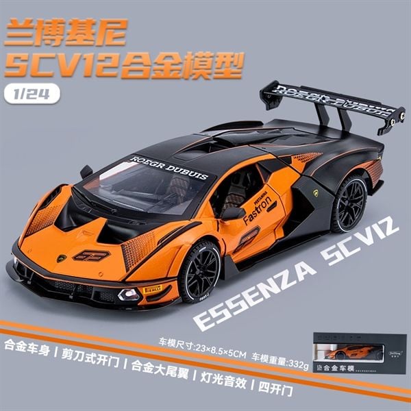 MÔ HÌNH XE LAMBORGHINI ESSENZA SCV12 1:24 JIN LIFANG 8033 – Cửa